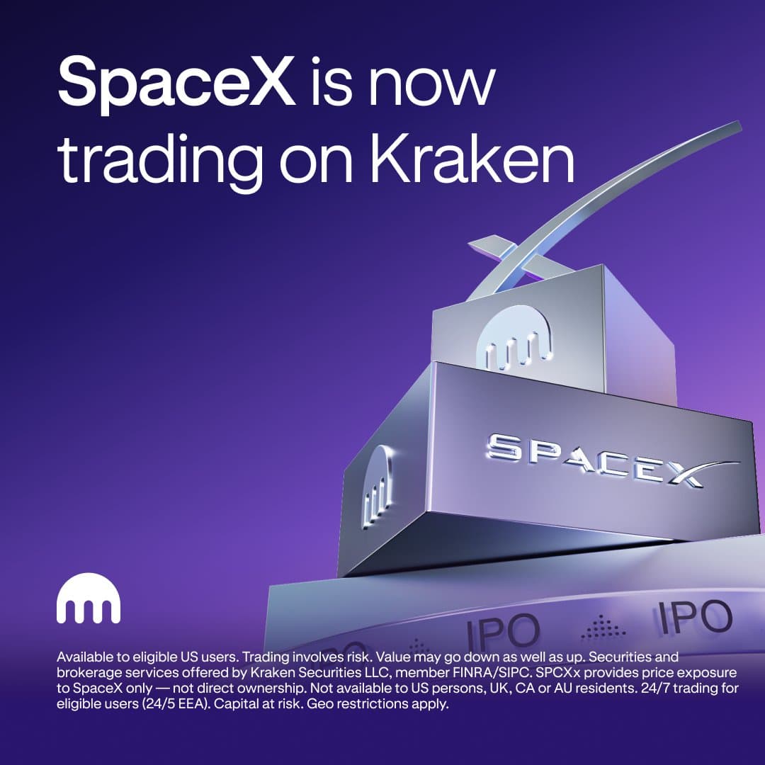 SpaceX Shares Arrive on Kraken Through New Tokenized Trading Access SpaceX Shares Arrive on Kraken Through New Tokenized Trading Access