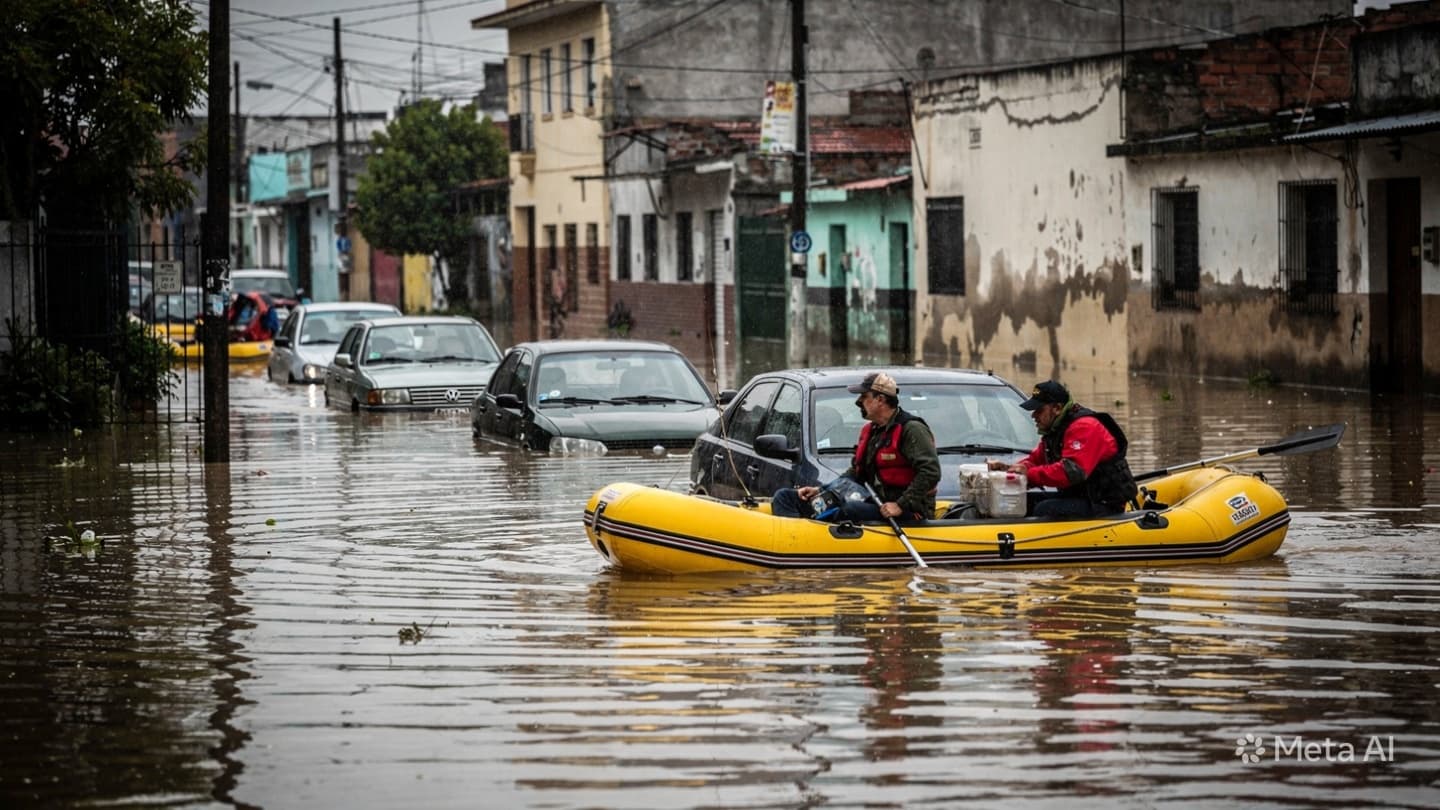 Buenos Aires Emergency: Dozens Trapped By Rapid Flash Floods Following Intense Rainfall In Argentina Buenos Aires Emergency: Dozens Trapped By Rapid Flash Floods Following Intense Rainfall In Argentina