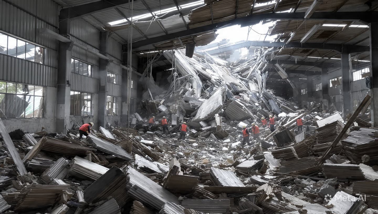 Industrial Accident in Henan: Three Workers Die as Warehouse Roof Collapses During Routine Operations Industrial Accident in Henan: Three Workers Die as Warehouse Roof Collapses During Routine Operations