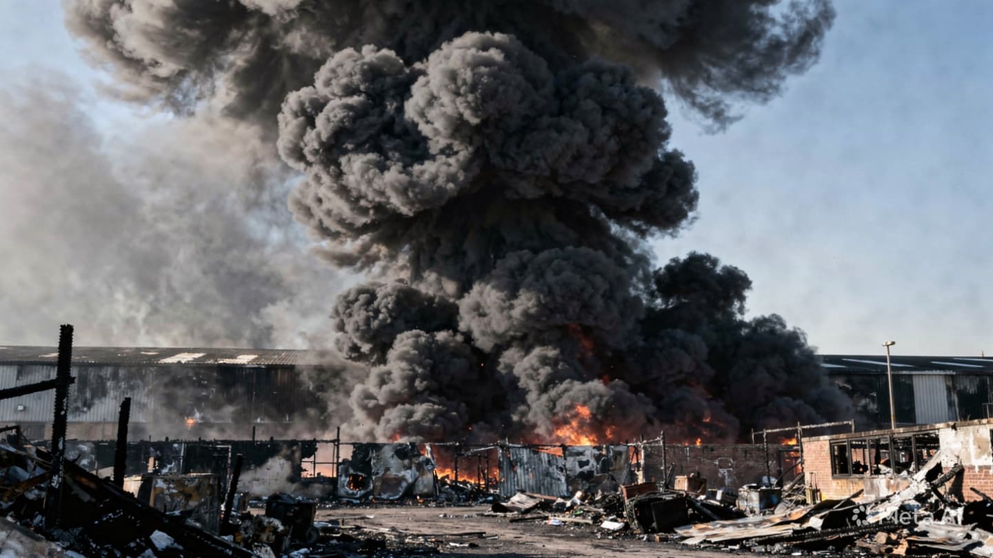 Warehouse Fire In Birmingham: Firefighters Struggle To Contain Massive Blaze Raging Through Industrial District Warehouse Fire In Birmingham: Firefighters Struggle To Contain Massive Blaze Raging Through Industrial District