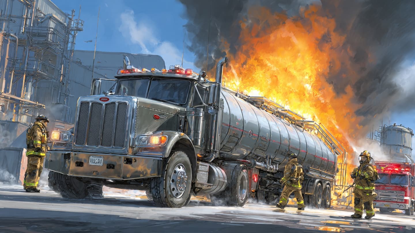 Flames Rose Along a Critical Transport Route
