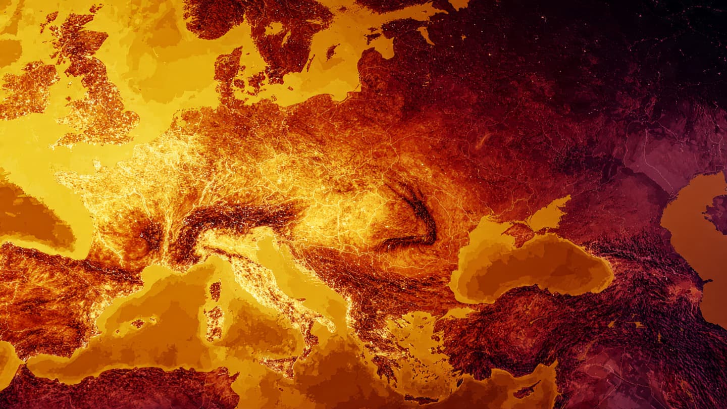 A Sweltering Europe Seen Not From Ground, But From the Quiet of Space