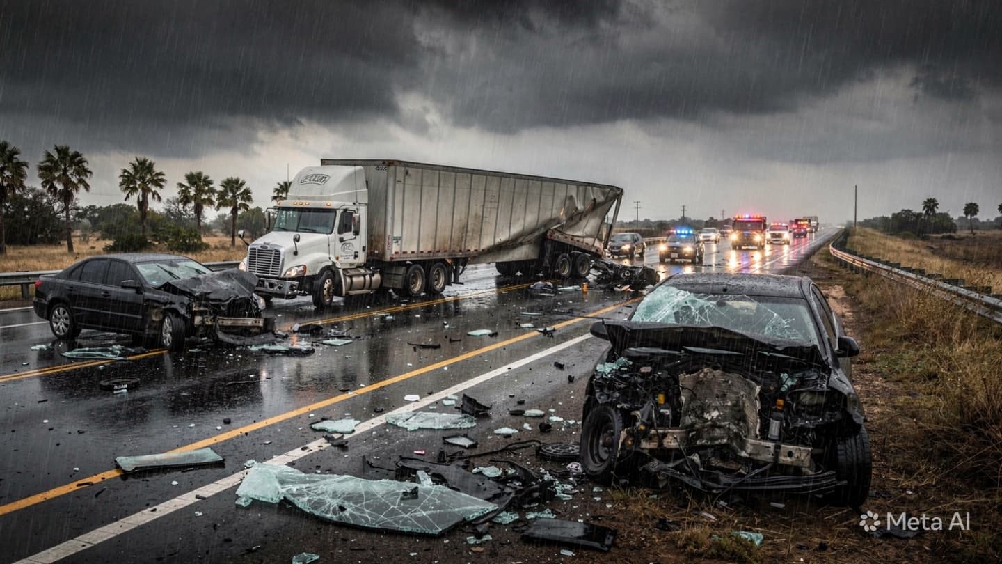 Texas Traffic Crisis: Three People Hospitalized Following Massive Pileup On Busy I-35 Corridor Texas Traffic Crisis: Three People Hospitalized Following Massive Pileup On Busy I-35 Corridor