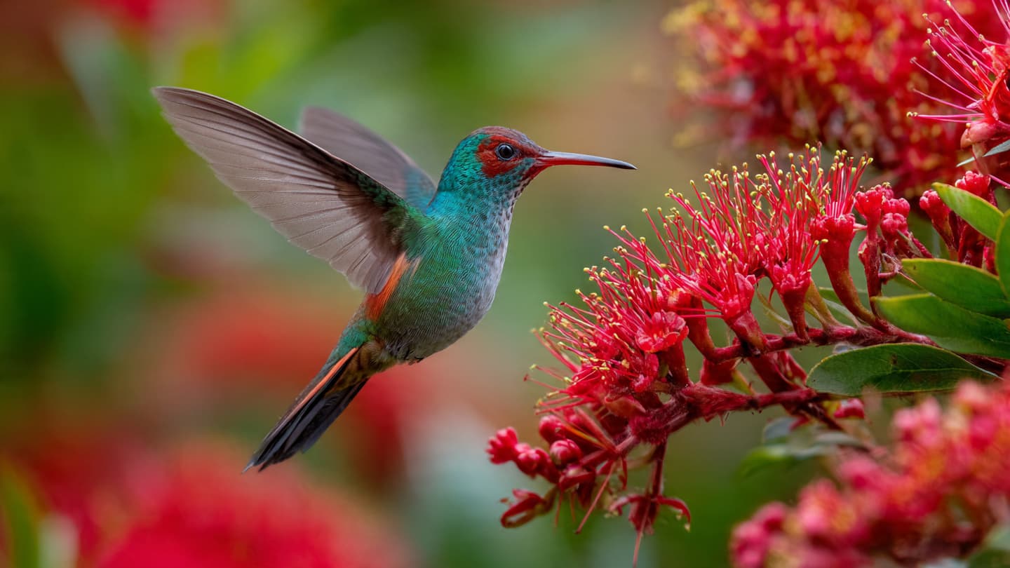 A Shared Language of Color Between Bird and Flower
