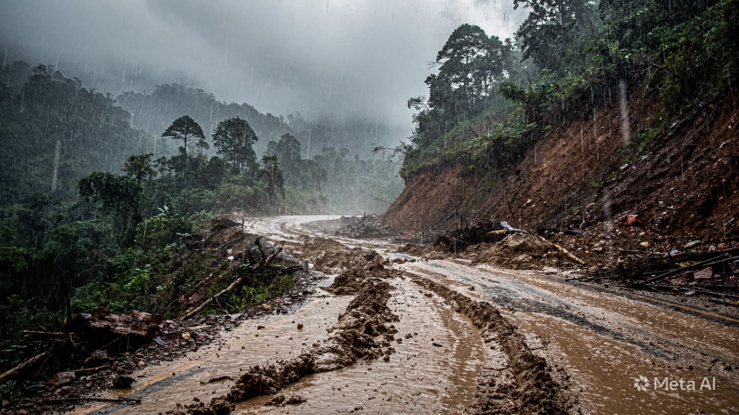 Between Mountain Roads and Monsoon Winds, Central Vietnam Faced Another Night of Falling Hillsides Yesterday