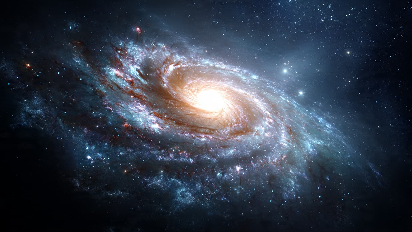 When a Distant Spiral Galaxy Turns Into a Cosmic Portrait When a Distant Spiral Galaxy Turns Into a Cosmic Portrait
