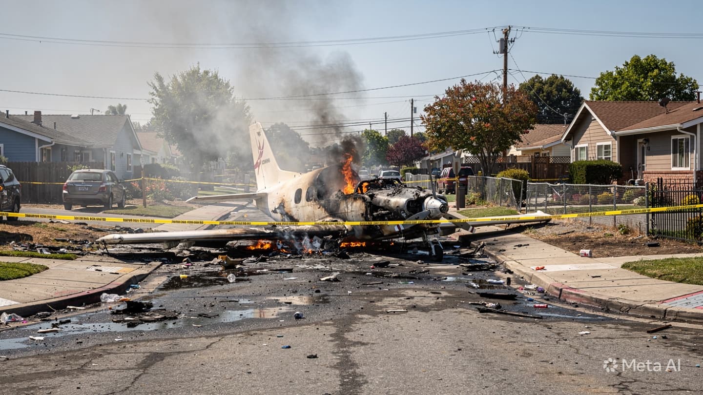San Jose Tragedy: Small Aircraft Slams Into Residential District, Killing Two Pilots On Board San Jose Tragedy: Small Aircraft Slams Into Residential District, Killing Two Pilots On Board