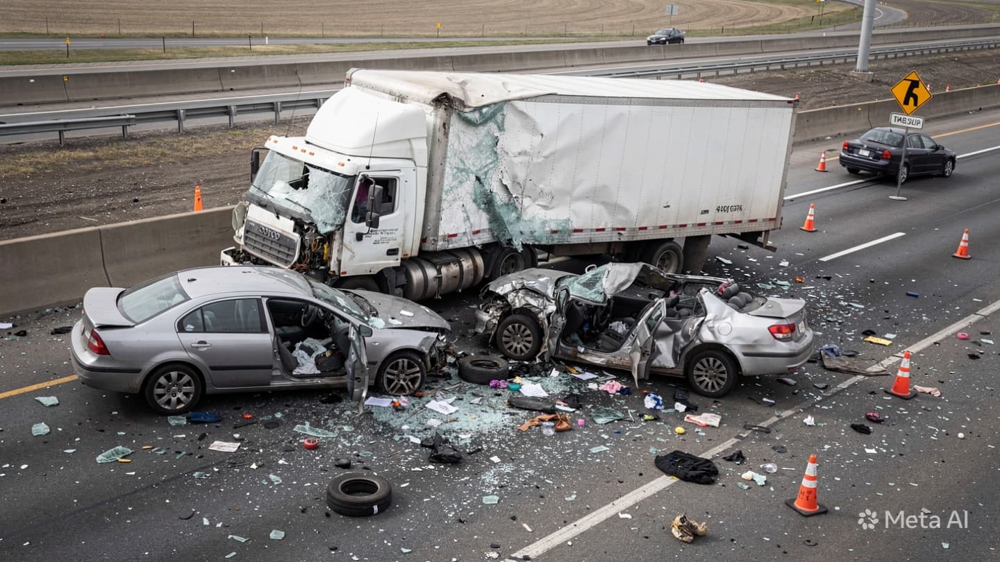 Maine Highway Collision: Emergency Responders Treat Three Victims Following Major Interstate 95 Commuter Pileup Maine Highway Collision: Emergency Responders Treat Three Victims Following Major Interstate 95 Commuter Pileup