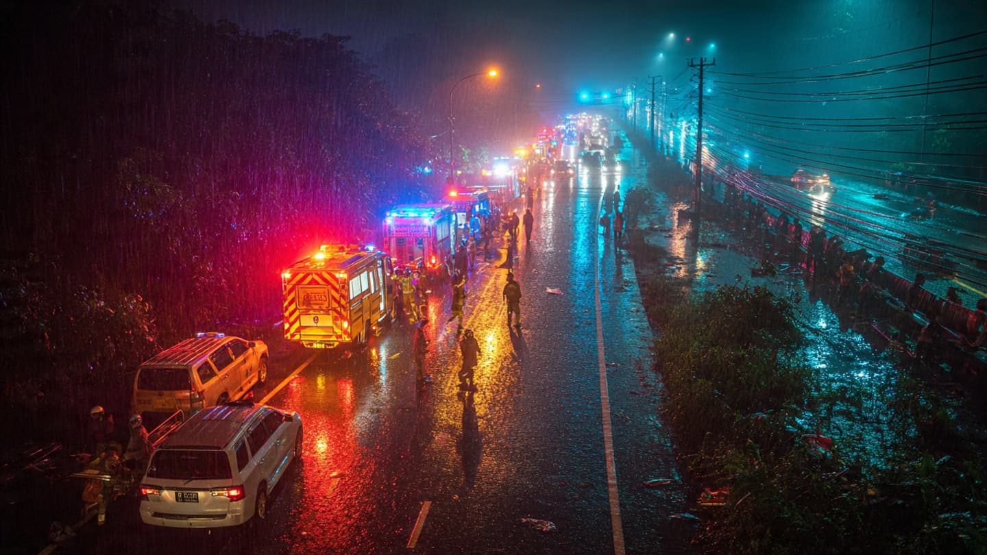 Beneath Rain-Soaked Highways and Flashing Lights, Chiang Mai Faces Another Night Marked By Sudden Tragedy