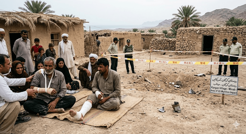 Two Wounded in Iran's Minab District by Shrapnel From U.S. Munitions Two Wounded in Iran's Minab District by Shrapnel From U.S. Munitions