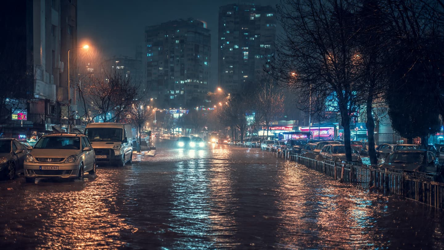 Between Crowded Intersections and Rising Water, Ankara Endures Another Violent Storm Across Urban Neighborhoods Today