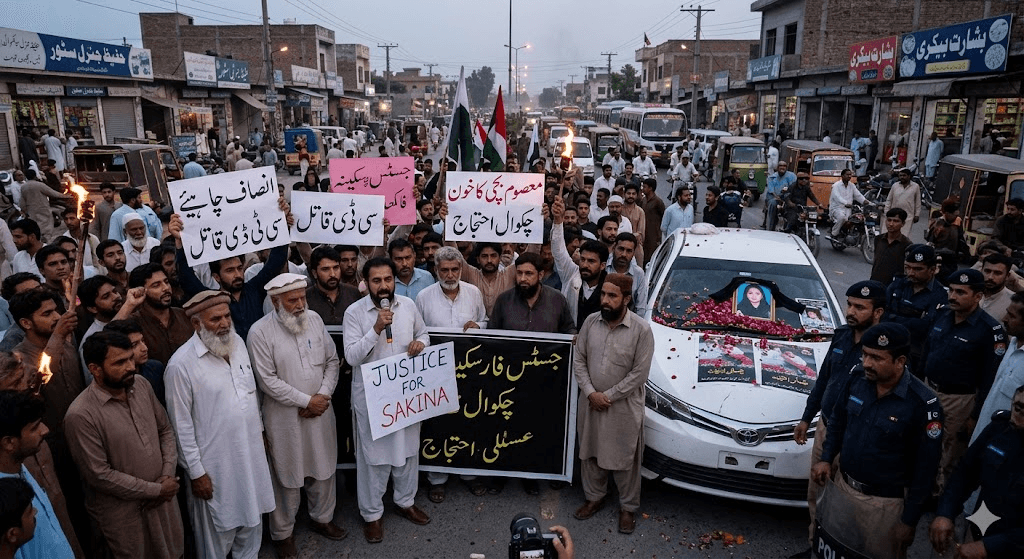 Outrage in Chakwal: Minor Girl Killed, Two Injured After CTD Personnel Open Fire on Family Car Outrage in Chakwal: Minor Girl Killed, Two Injured After CTD Personnel Open Fire on Family Car