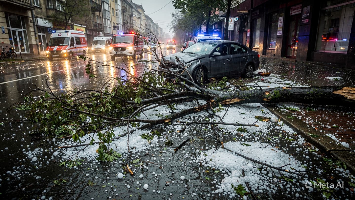 Tree Collapses Kill Three: Sudden Wind and Hail Strike Disturbs Regional Romanian Infrastructure Tree Collapses Kill Three: Sudden Wind and Hail Strike Disturbs Regional Romanian Infrastructure