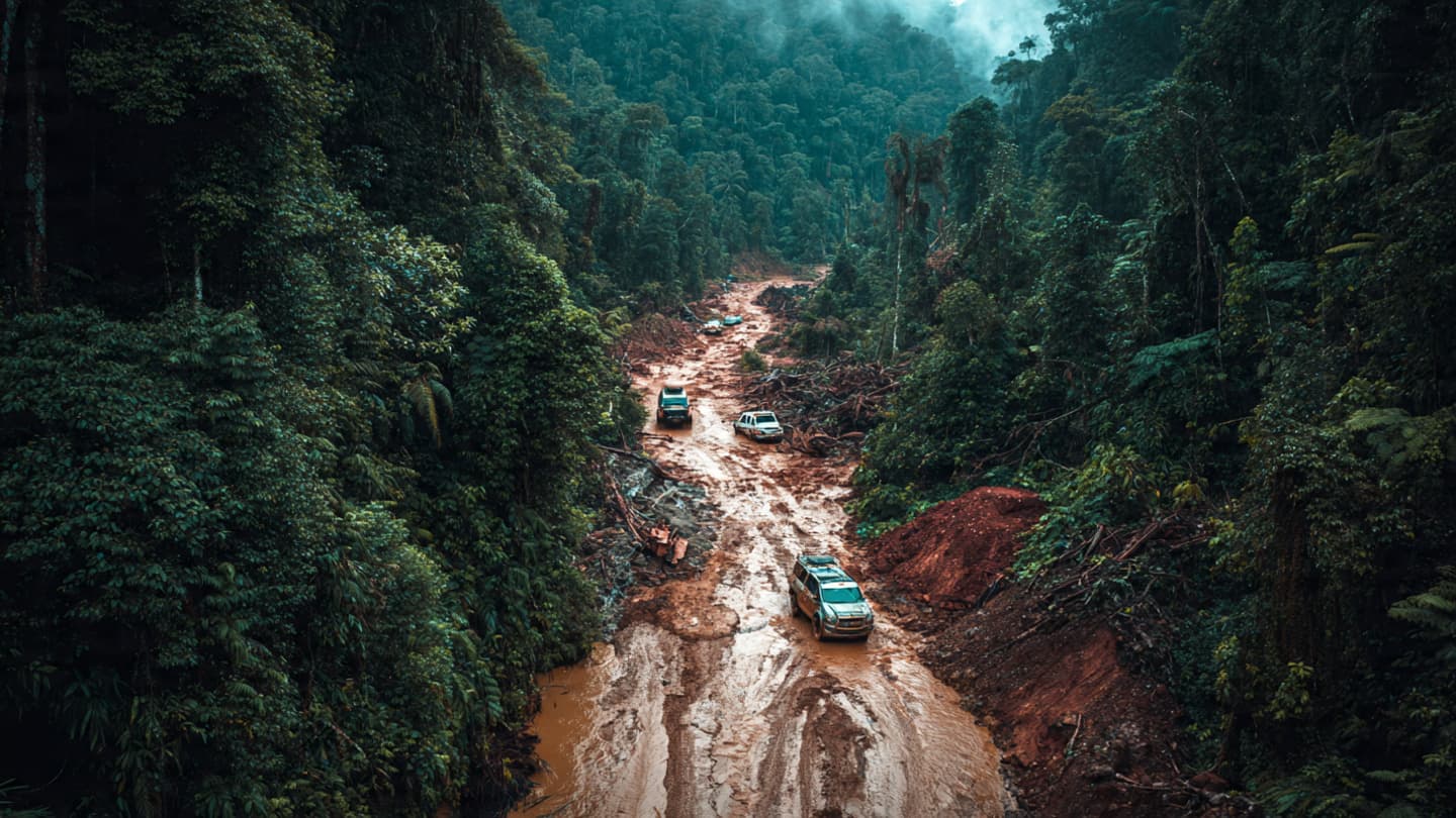 Beneath Rain-Soaked Hillsides, Landslides Quietly Cut Through Suriname’s Isolated Mining Community Roads This Week