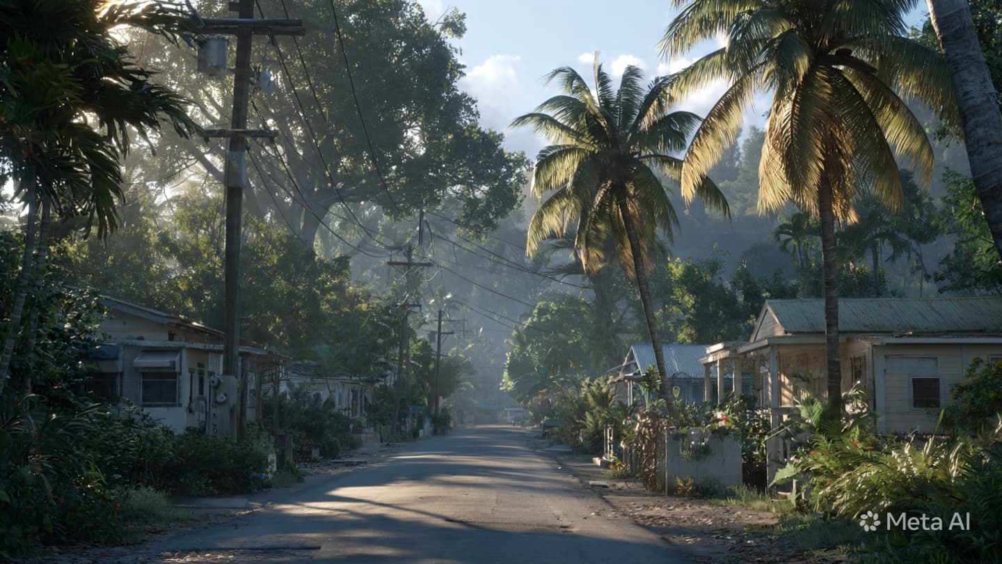 Beyond the Locked Door: Watching the Shadows Lengthen Across a Once Peaceful Island Street
