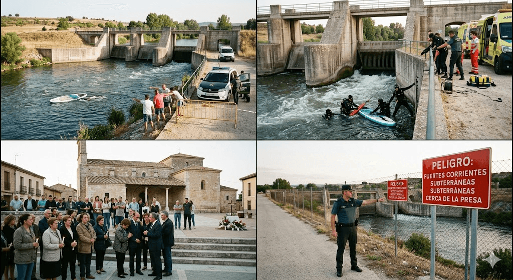 Tragedy at the Dam: Young Paddleboarder Loses Life in Spanish Village of Baños de Cerrato Tragedy at the Dam: Young Paddleboarder Loses Life in Spanish Village of Baños de Cerrato