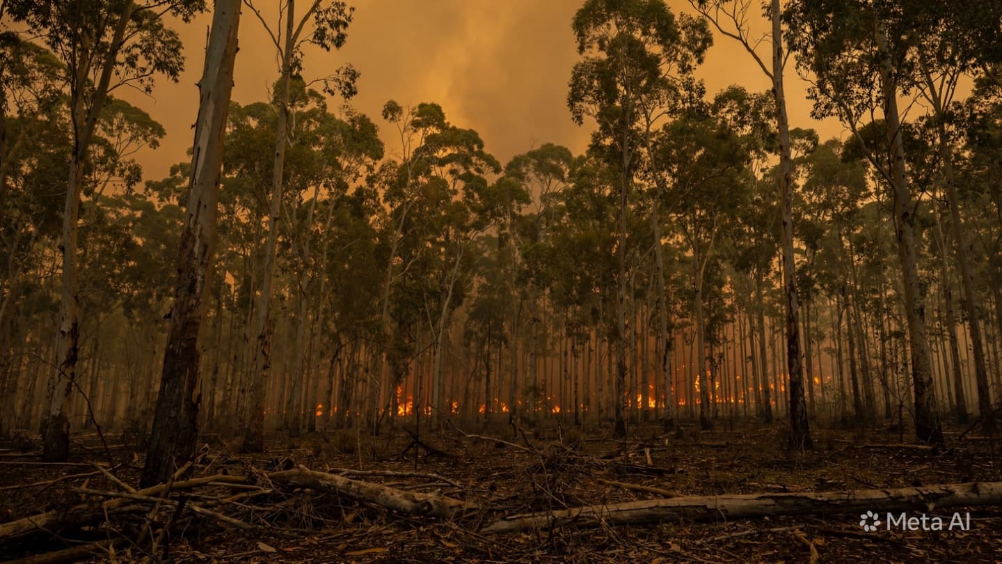 When the Ancient Woodlands Ignite: Shadows and Ash Over the Distant Forest Frontier When the Ancient Woodlands Ignite: Shadows and Ash Over the Distant Forest Frontier