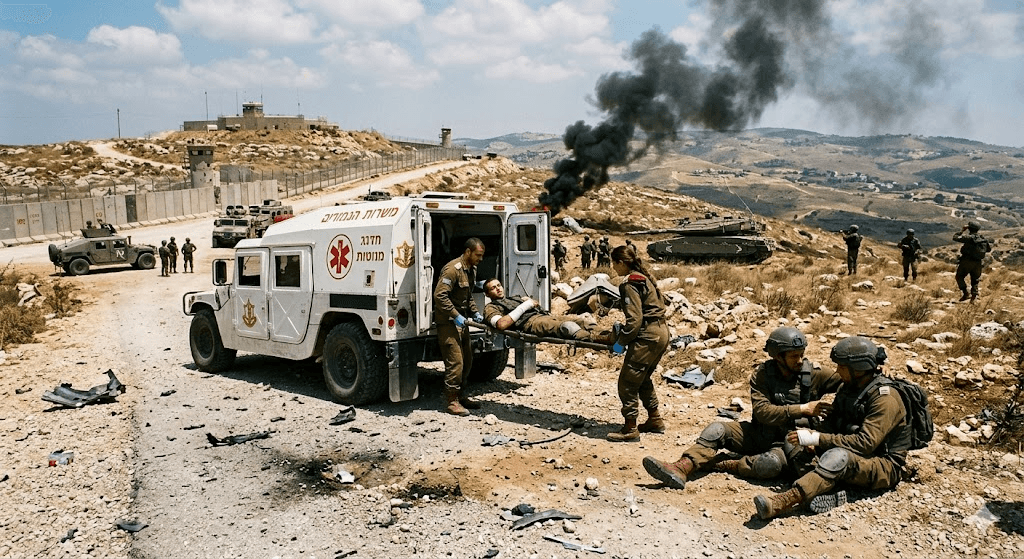 Drone Strike Near Border: Two Israeli Soldiers Wounded in Explosive Blast Drone Strike Near Border: Two Israeli Soldiers Wounded in Explosive Blast