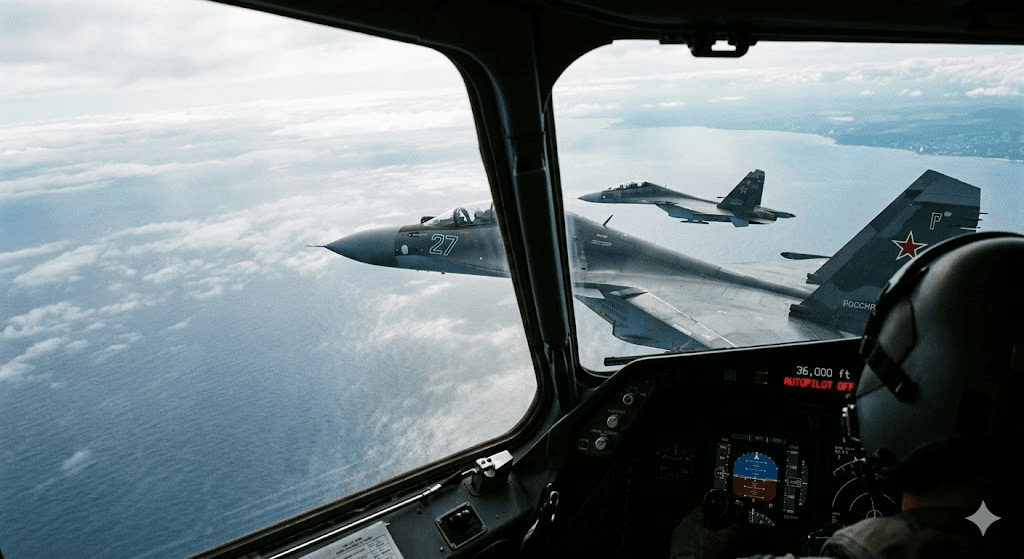 Close Call Over the Black Sea: Russian Jet ‘Dangerously’ Intercepts British Spy Plane