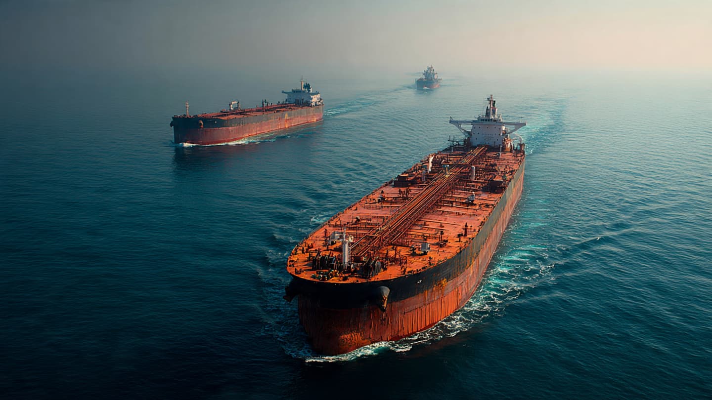 Through Narrow Waters, Gulf Tankers Continued Their Quiet Passage