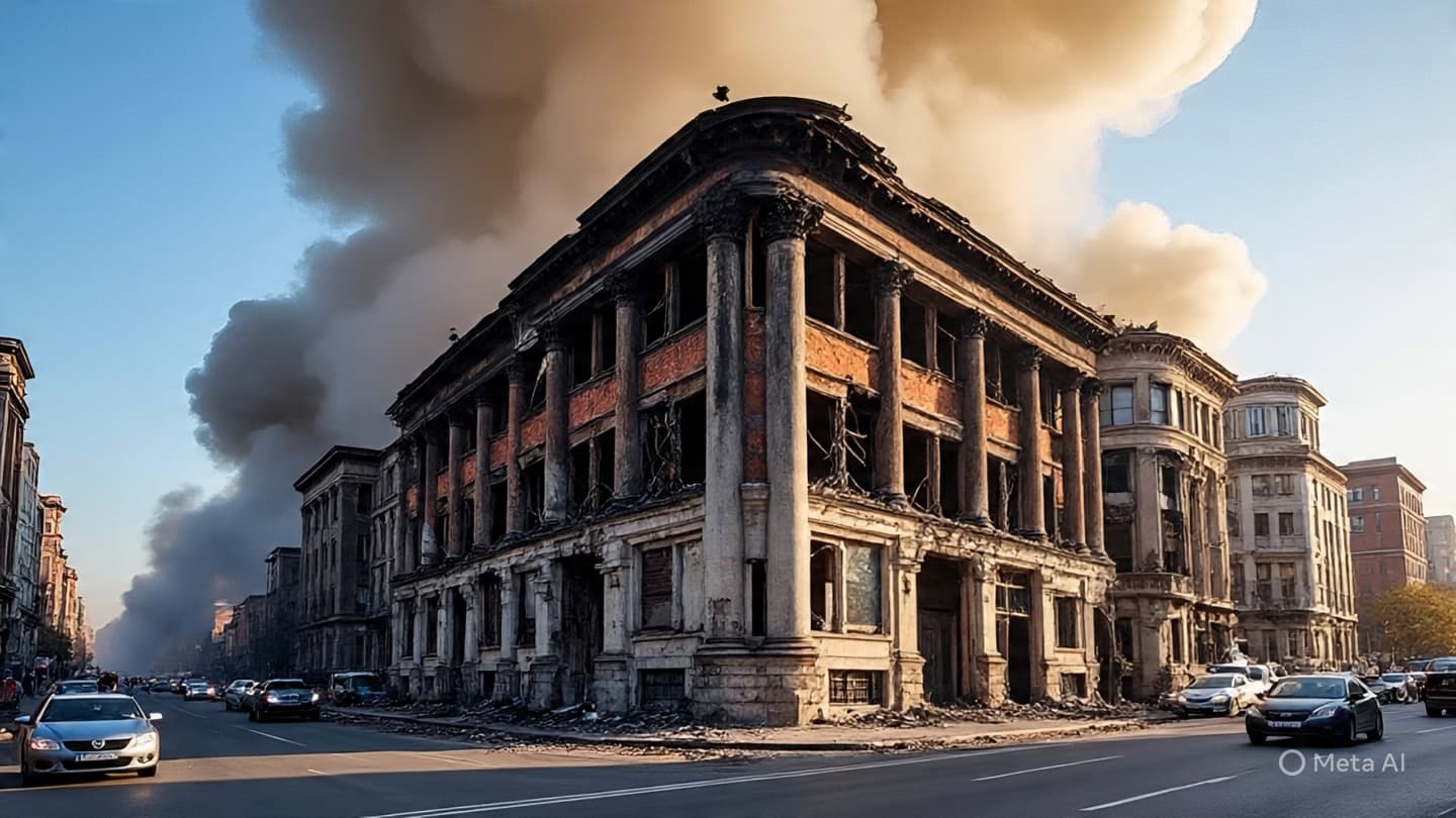 A City Watches as One of Its Stories Faces the Flames A City Watches as One of Its Stories Faces the Flames