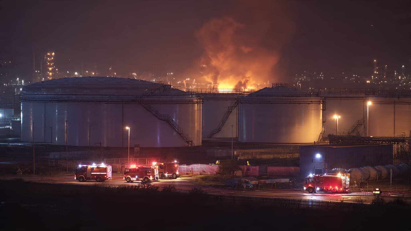 Flames at Fuel Hubs Reflect a Wider Battlefield Flames at Fuel Hubs Reflect a Wider Battlefield