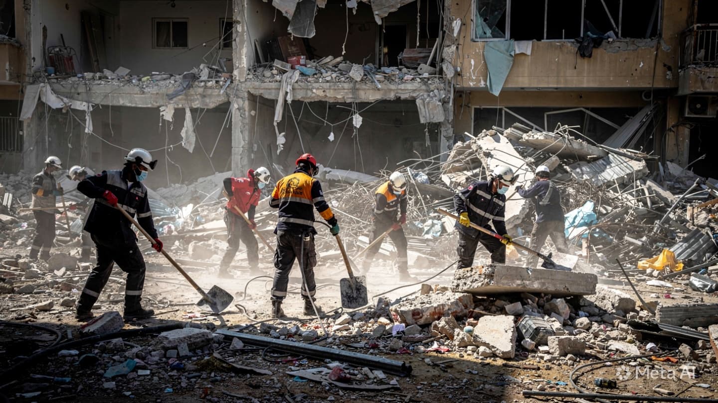 Search And Rescue In Beirut: Teams Work To Clear Rubble From Destroyed Civilian Buildings Search And Rescue In Beirut: Teams Work To Clear Rubble From Destroyed Civilian Buildings