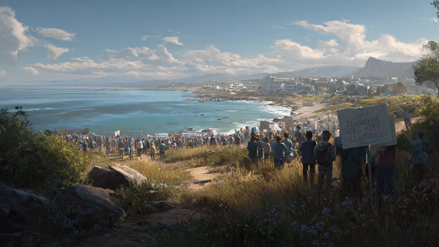 When a shoreline becomes the voice of a community in protest When a shoreline becomes the voice of a community in protest