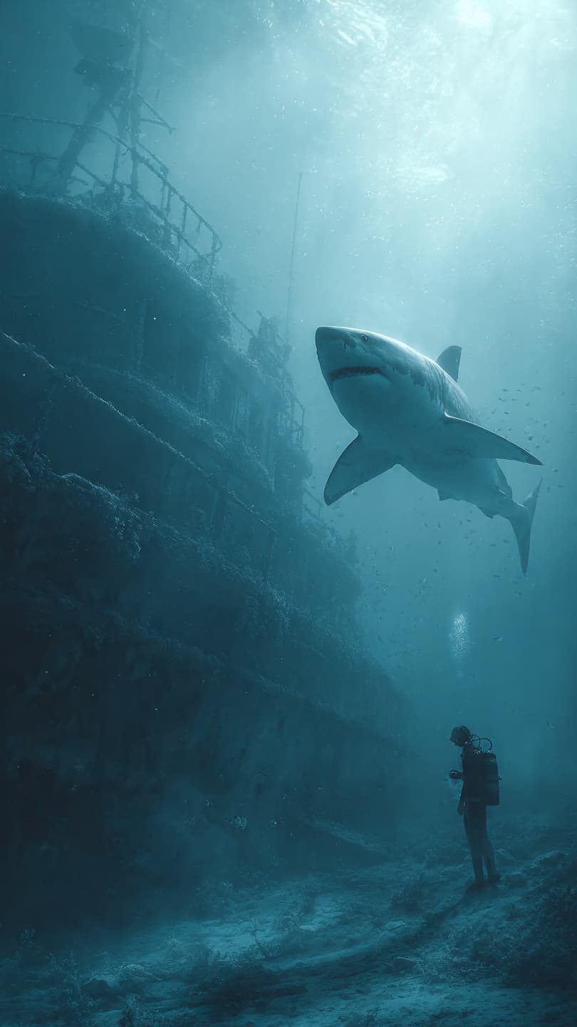 Rare Great White Shark Encounter Captured in Mediterranean Waters Rare Great White Shark Encounter Captured in Mediterranean Waters