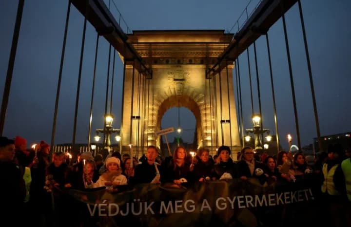 Hungarian Protesters Demand PM Viktor Orbán Resign Over Child Abuse Scandals Hungarian Protesters Demand PM Viktor Orbán Resign Over Child Abuse Scandals