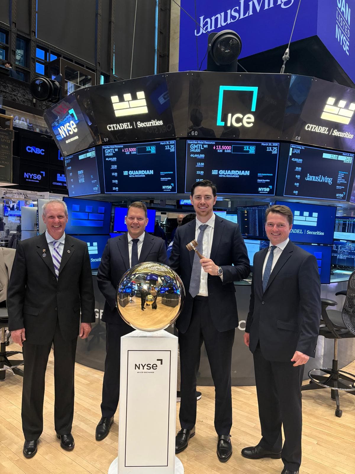 Guardian Metal Resources Debuts on NYSE Under Ticker "GMTL" Guardian Metal Resources Debuts on NYSE Under Ticker "GMTL"