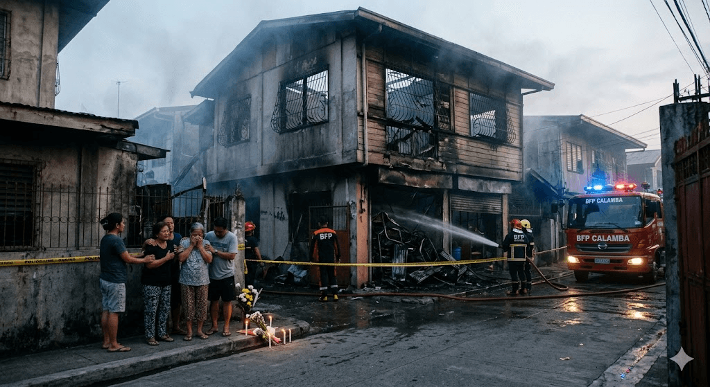 Tragedy in Laguna: Four Dead, Including Pregnant Woman, in Calamba City Fire Tragedy in Laguna: Four Dead, Including Pregnant Woman, in Calamba City Fire