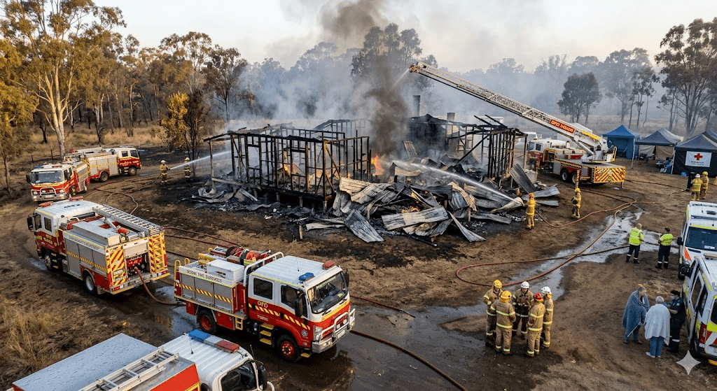 Emergency Crews Rush to Scene as Fire Rips Through Chinchilla Home Emergency Crews Rush to Scene as Fire Rips Through Chinchilla Home