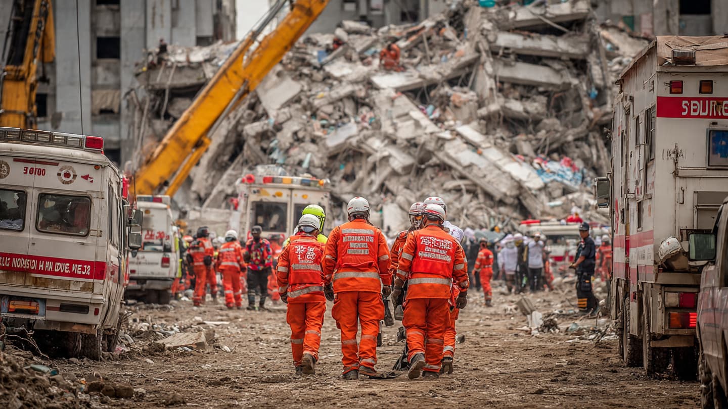 Concrete and Dust Replaced Routine Life After A Sudden Building Collapse in the Philippines