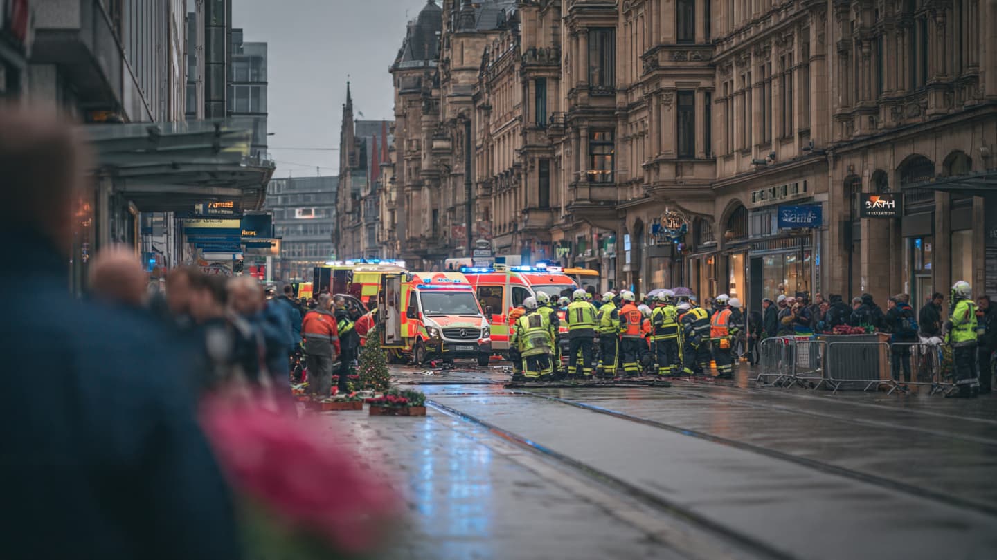 Between Historic Buildings And Shattered Pavement, Grief Gathered Quietly Across Leipzig After Deadly Incident Recently