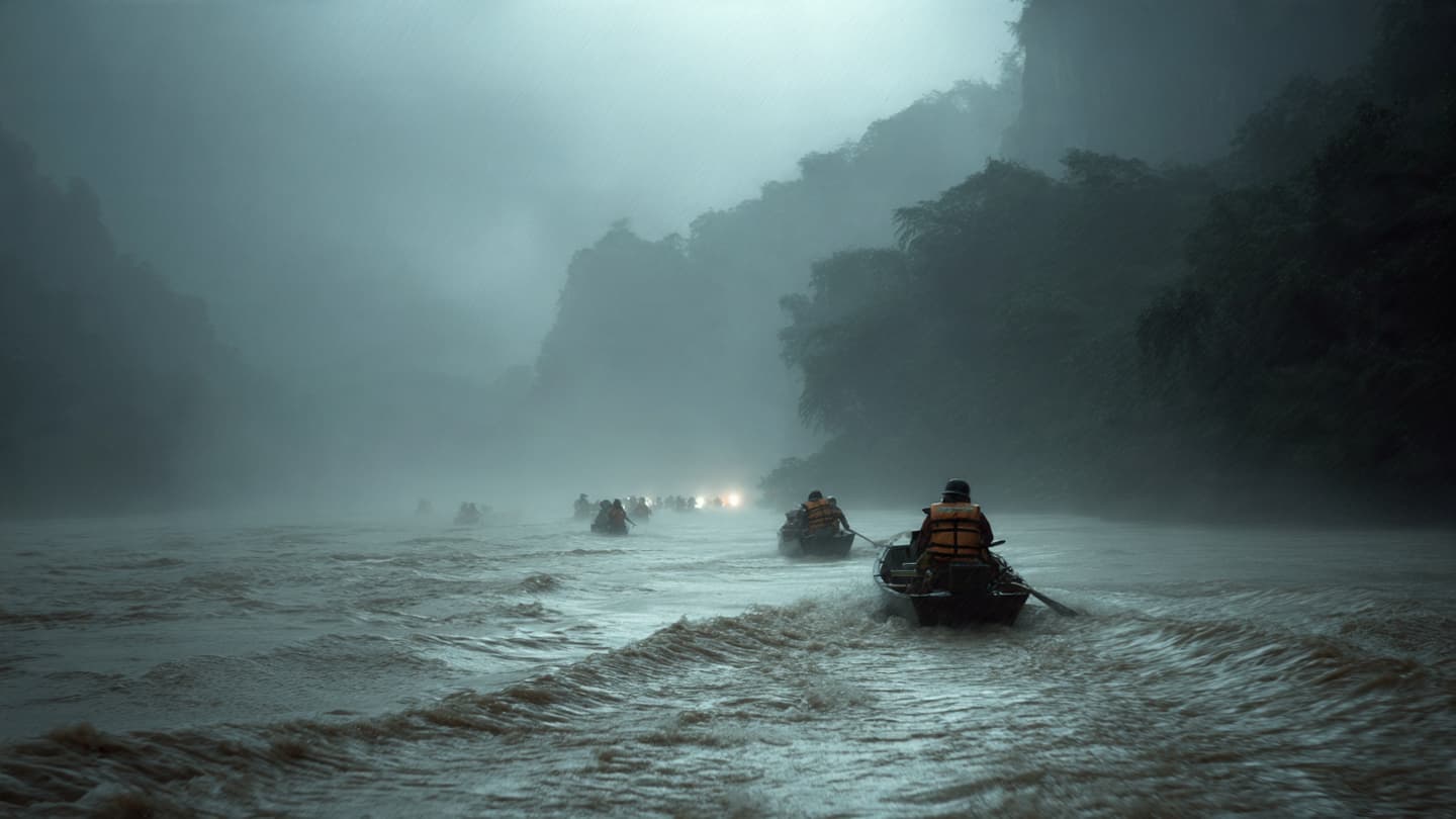 Between Overflowing Waterways and Rain-Soaked Homes, Attapeu Communities Escaped Advancing Floodwaters Recently Overnight