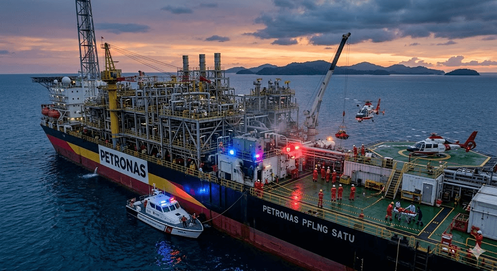 Tragedy Offshore: Three Killed, One Injured in Accident at Petronas Floating Vessel in Malaysia