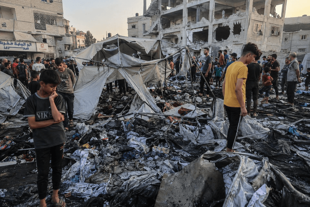 Tragedy in Gaza City: At Least 6 Killed, Dozens Wounded After Israeli Strike Hits Tent Camp Tragedy in Gaza City: At Least 6 Killed, Dozens Wounded After Israeli Strike Hits Tent Camp