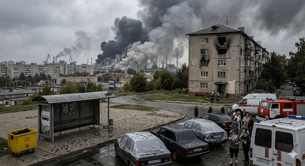 Rain of Oil and Fire: 4 Dead as Massive Ukrainian Drone Swarm Devastates Ryazan Refinery