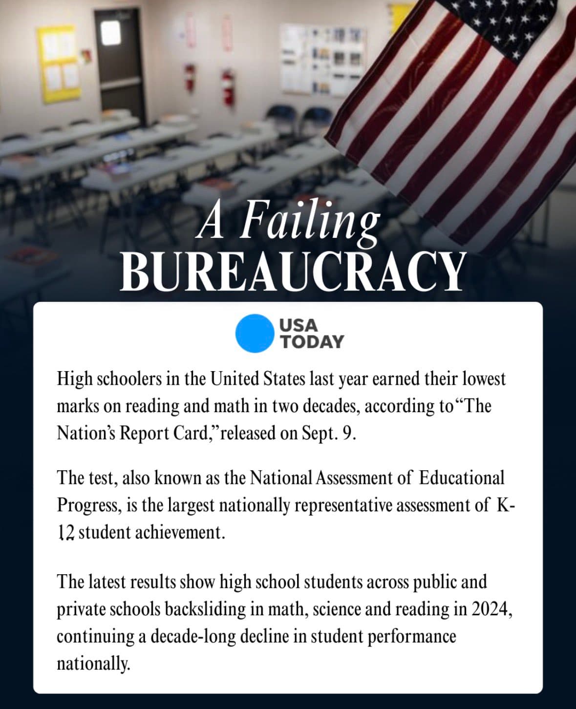 America’s Education Wake-Up Call America’s Education Wake-Up Call