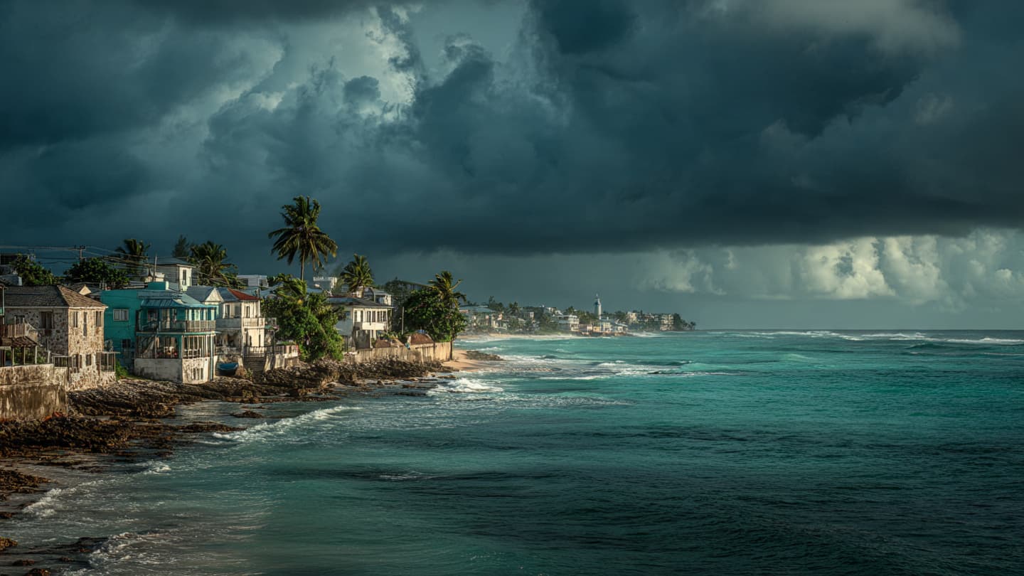 Beneath Thick Caribbean Air, Barbados Prepared Carefully For Another Night Of Severe Tropical Weather Conditions