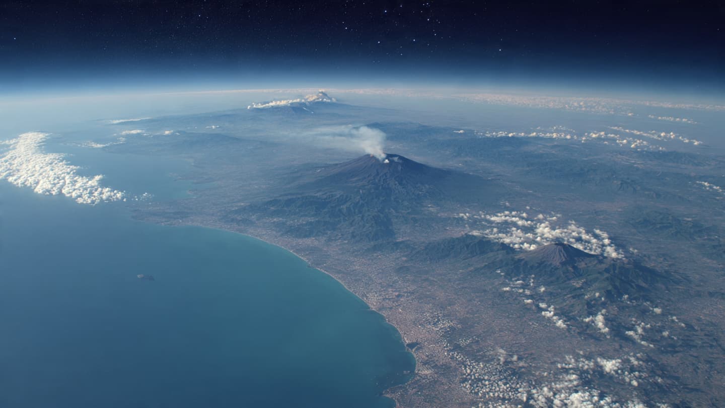 From Orbit, Ancient Volcanoes Still Command the Horizon From Orbit, Ancient Volcanoes Still Command the Horizon