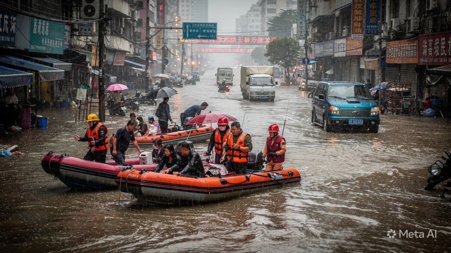 Between Overflowing Rivers and Collapsing Hillsides, Communities Endured Another Season of Unforgiving Rainfall Across China Yesterday