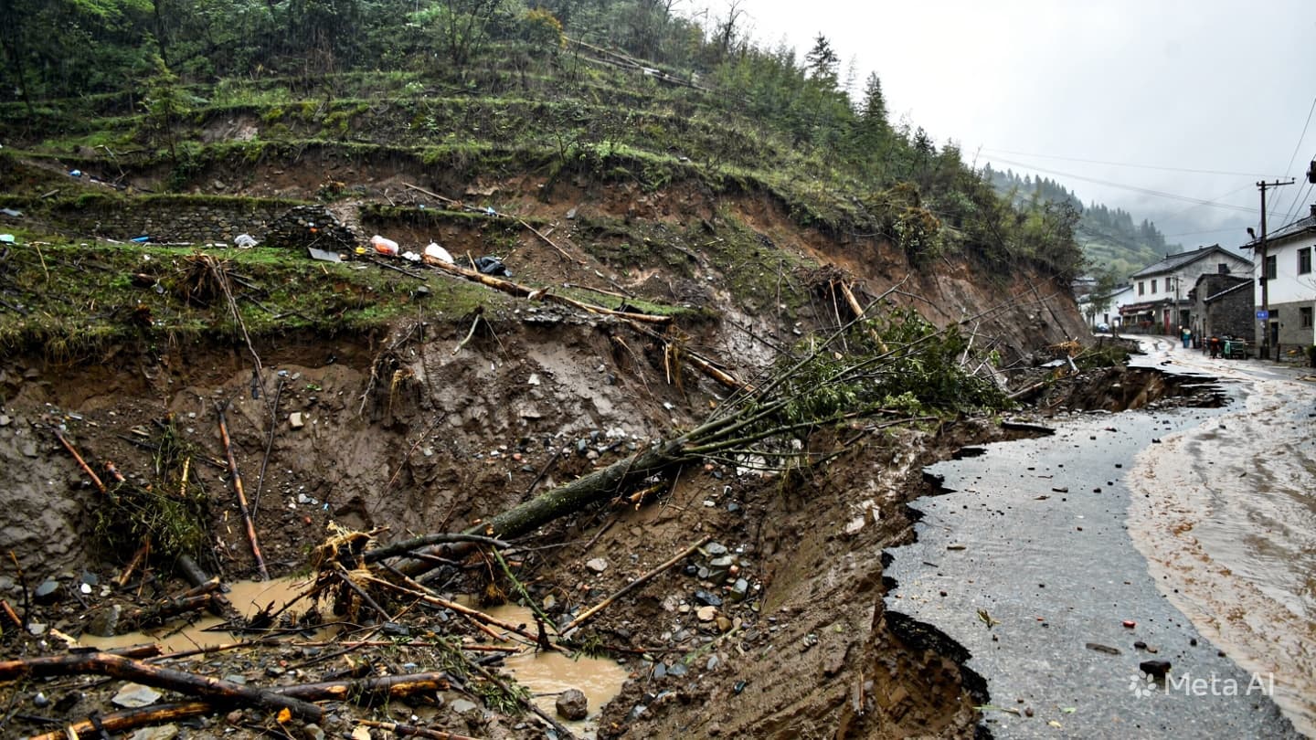 Landslide in Rural China: Mountainous Region Disaster Claims Two Lives Following Heavy Seasonal Rains