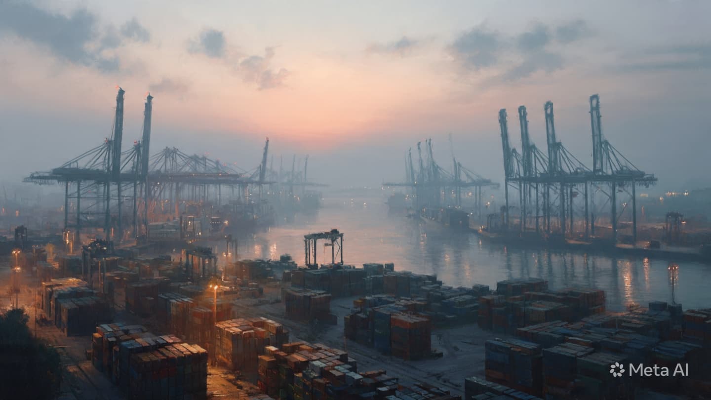 Shadows on the Waterfront: Reflecting on the Weight of Cargo Held Within the Harbor