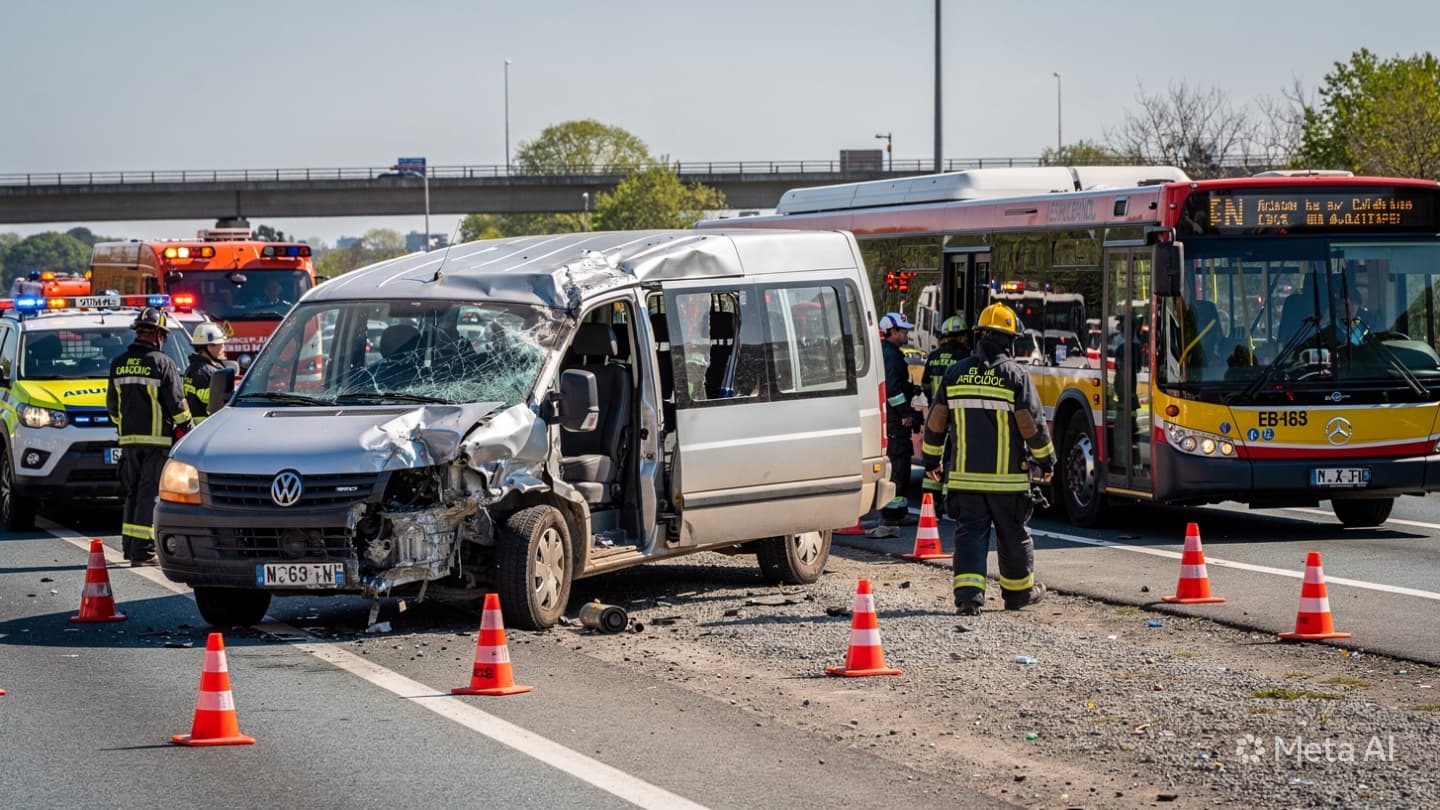 Highway Crash Chaos: Twenty-Three Injured After Minibus, Double-Decker, and Truck Collide in Fanling Highway Crash Chaos: Twenty-Three Injured After Minibus, Double-Decker, and Truck Collide in Fanling