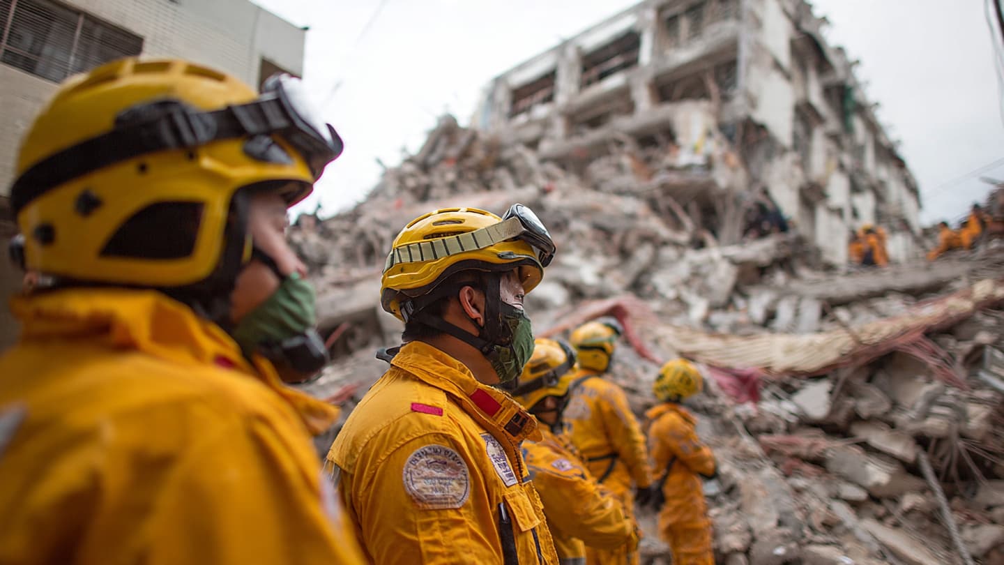 Concrete and Dust Marked the Silence After the Collapse in the Philippines
