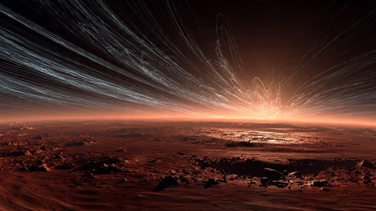 When the Solar Wind Leaves Unexpected Patterns on Mars
