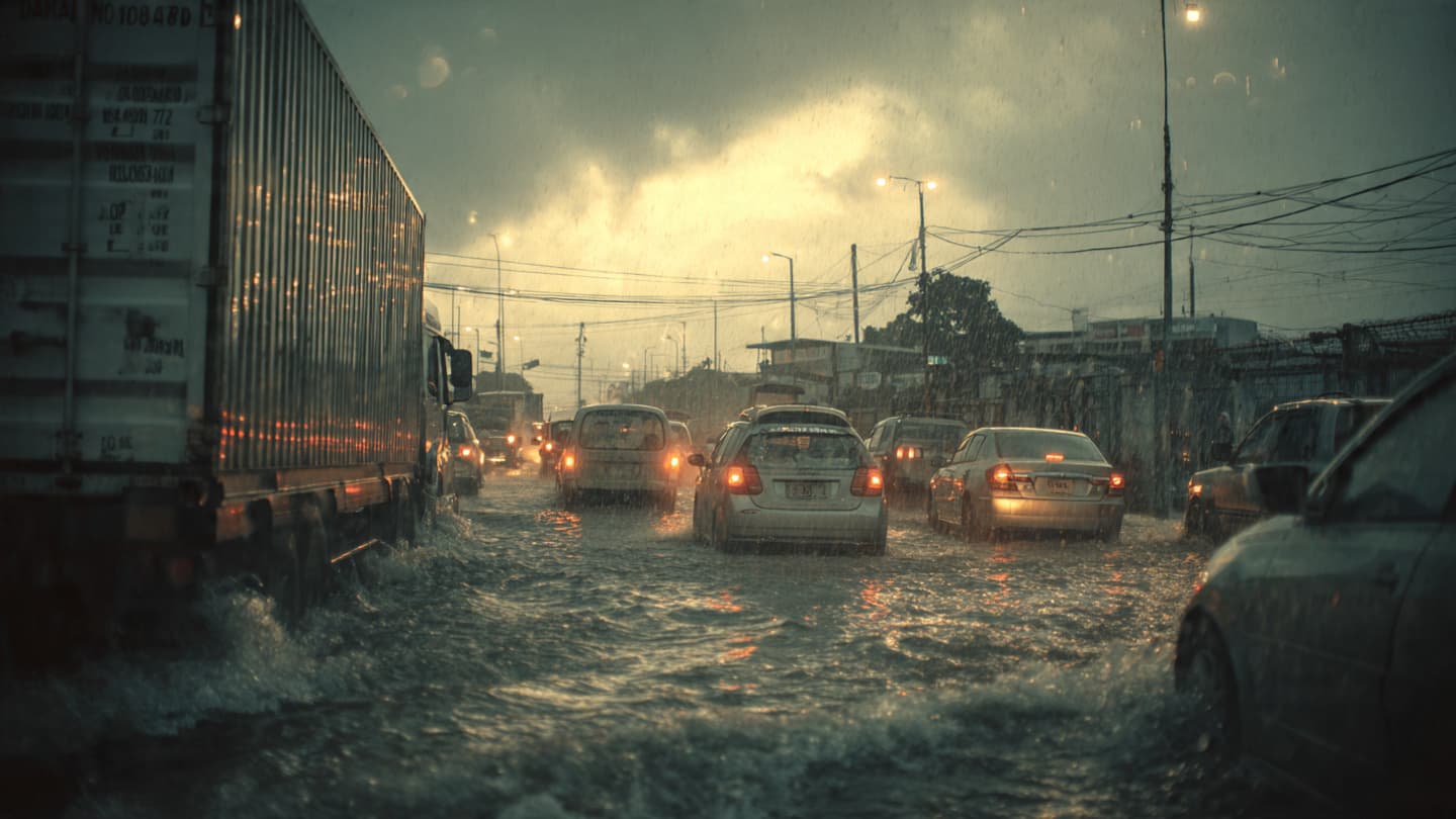 Across Barbados Streets And Intersections, Flash Floodwaters Interrupted The Island’s Usual Morning Rhythm Yesterday