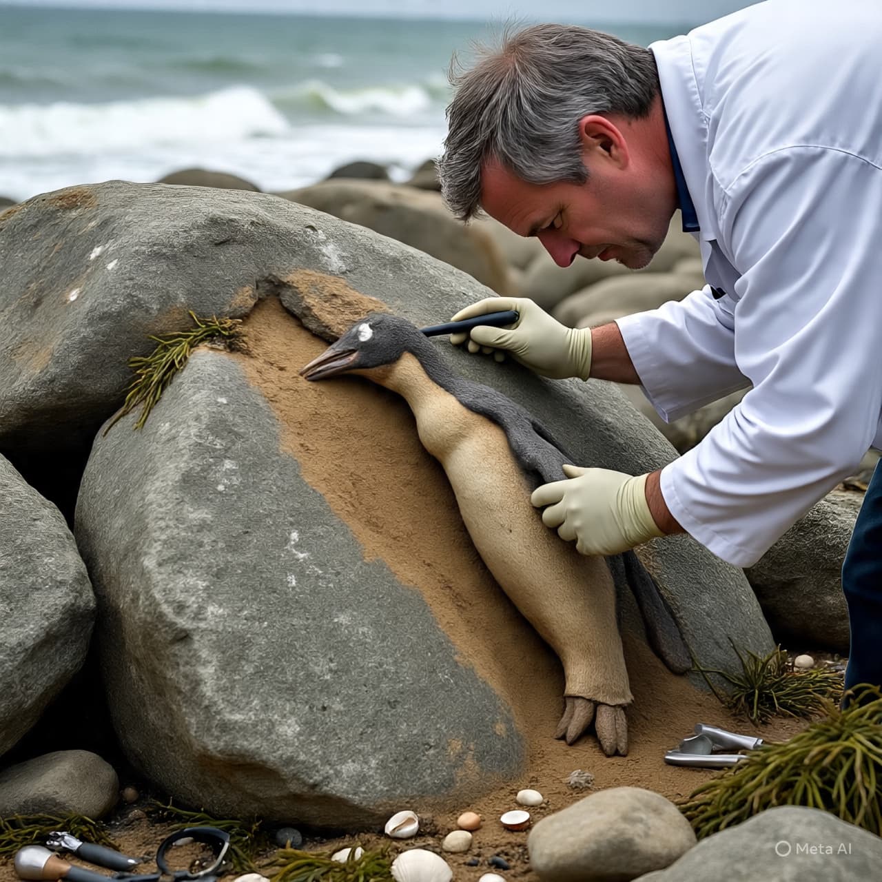 Across Deep Time and Pebbled Coastline, Prehistoric Penguins Rise Again in Stone and Memory Across Deep Time and Pebbled Coastline, Prehistoric Penguins Rise Again in Stone and Memory